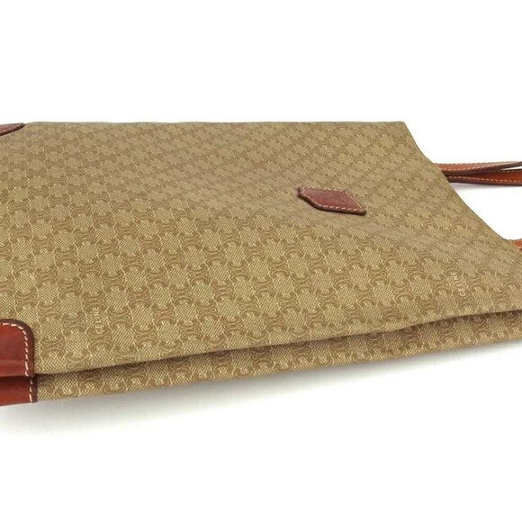 CELINE Handbag Macadam Beige PVC ?~ Leather Authentic USED - Picture 4 of 9